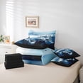 thumbnail image 6 of jejeloiu Wild Flying Animal 7-Piece Bedding Comforter Set,Rustic Woodland Pine King Bedding Sets,Blue White Bed Sheets For Adult,Ultra Soft Home Decor Reversible, 6 of 8