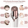 thumbnail image 2 of Facial Hair Remover for Women, USB Rechargeable Painless Hair Removal Waterproof Shaver Razor with LED Light for Peach Fuzz Fine Hair Chin Cheek Upper Lip ,Contains Flannel Bag by guRelax, 2 of 6
