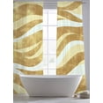 thumbnail image 5 of Gold Wave Sheer Curtains for Living Room Bedroom, Light-filtering Sheer Curtain, Abstract Rod Pocket Voile Window Treatment Drapes, 52’’Wx108’’L, 2 Panels Set, 5 of 7