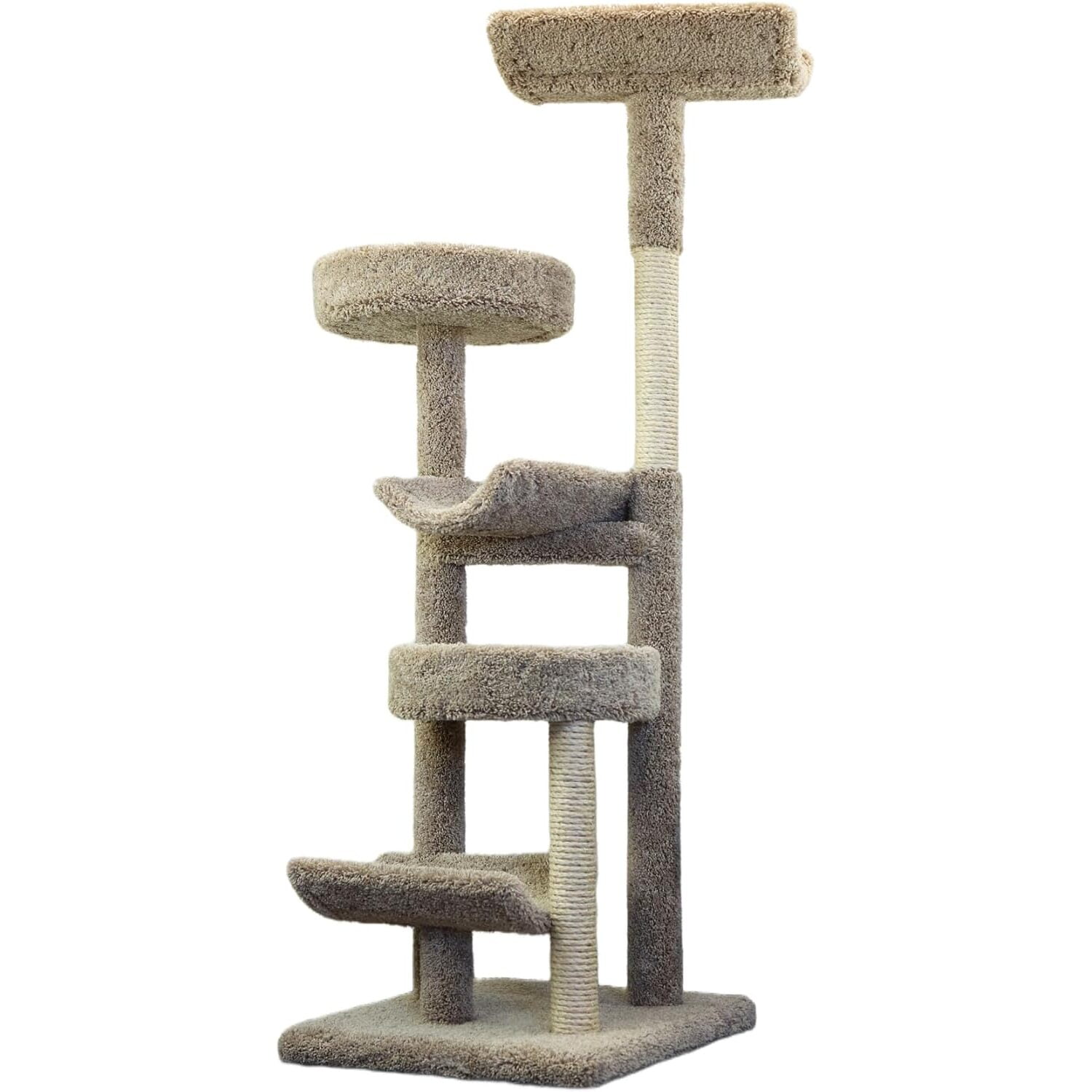 Prestige Cat Trees 130098-Neutral Staggered Cat Tower Cat Tree