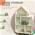 thumbnail image 4 of Qaba Armoire Organisatrice de Rangement pour Jouets, Bibliothèque pour Enfants à 3 Niveaux, Blanc, 4 of 9