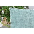 thumbnail image 6 of Farmhouse Throw Pillow Covers with Stitched Edges (Light Turquoise, 24x24 Inches -Set of 2) Soft Cozy Large Cushion Covers / Modern Square Pillow Cases / Decorative Euro Shams, 6 of 9