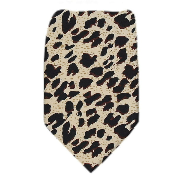 Buyyourties Buy Your Ties Extra Long Mens Leopard Print Necktie