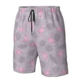 thumbnail image 4 of Rocae Flamingo for Men's Beach Shorts Casual Elastic Waist Drawstring Summer Beach Shorts,S-3XL-3X-Large, 4 of 6