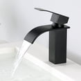 thumbnail image 1 of Grifo De Lavabo Negro-Grifo Mezclador De Baño-Grifo De Cascada Para Lavabo Sólido-Grifos De Super CalidadBlack. Afortunado Sencillez, 1 of 4