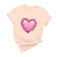 thumbnail image 3 of VKOYWKM T-Shirts de la Saint-Valentin pour Femmes avec Cœur Graphique, Manches Courtes Romantiques, T-Shirts de Printemps, Col Rond, Coupe Ample, Hauts de Vacances, Cadeau pour Petite Amie, 3 of 7