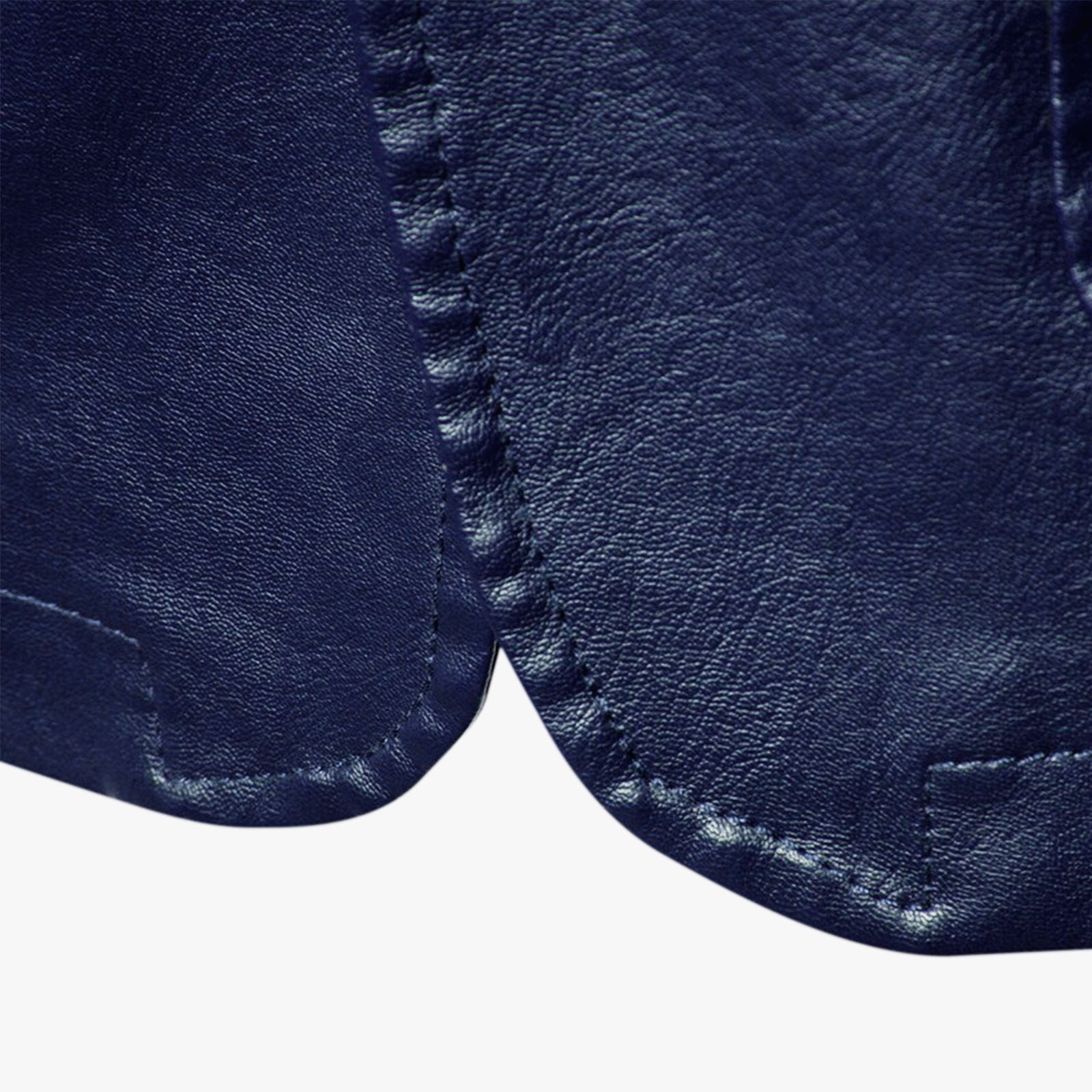 YLSDY Men's Faux Leather Blazer Jacket Slim Fit Button Up Long Sleeve Business Wedding Party Coat Dark Blue XXXXL