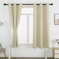 thumbnail image 2 of Nvzi 2-piece Light Grey blackout curtain set, 42 × 63 inch ring hole room blackout curtain, improves sleep - ideal choice for bedrooms and guest rooms, 2 of 4
