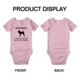 thumbnail image 3 of Warning: Protected by A Wire Fox Terrier Dog Funny Baby Rompers Infant Clothes (Pink,0-3 Months), 3 of 5