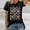 Black, variant on Graphic Tennis Tees for Women T-Shirts for Women Casual Crew Neck Top with Print Design in Summer Short Sleeve Loose Fit for Everyday Wear Beige XL