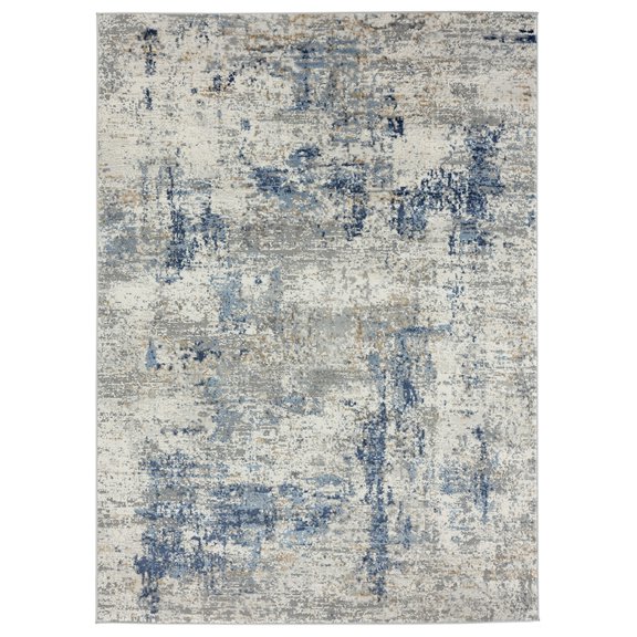 United Weavers Eternity Area Rug 4535 10360 Elixir Blue Static Faded 9' 10" x 13' 2" Rectangle