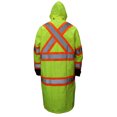 thumbnail image 2 of RK Safety RC-CLA3-TLM66 Class 3 Rainwear Reflective Hi-Viz Black Bottom Long Rain Coat with X pattern(5XL, Lime), 2 of 2