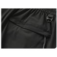 thumbnail image 5 of SNKSDGM Women Solid Ice Silk Capri Pants, Drawstring Elastic Waist Zip Pocket Summer Casual Cropped Trousers Black XXXXXXXL, 5 of 7