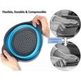 thumbnail image 1 of 2 collapsible strainers with extendable handles, perfect for draining pasta, vegetables, fruits, pasta strainers, noodle strainers, kitchen strainers., 1 of 4