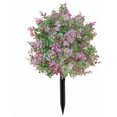 thumbnail image 2 of Artificial Pink Eucalyptus Topiary - 19" UV Resistant with Ground Stake - Realistic Outdoor Decor for Porch, Garden & Patio, 2 of 9