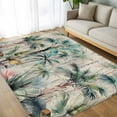 thumbnail image 4 of 6x9 Area Rugs, Summer Palm Trees Non-Skid Rubber Backing Large Rectangle Rugs - Living Room Bedroom Home Office, Vintage Botanical Tropical Leaves Indoor Floor Mat Carpets Washable Rug, 4 of 9