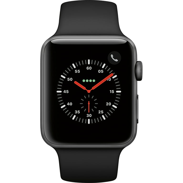Apple Watch Series 3; 42mm + Cellular, Space Gray Aluminum Case with Black Sport Band (Scratch and Dent) - Walmart.com