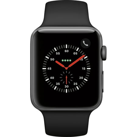 Apple Watch Series 3 (GPS + Cellular, 42mm) - Space Gray Aluminum Case with Black Sport Band (Scratch and Dent)