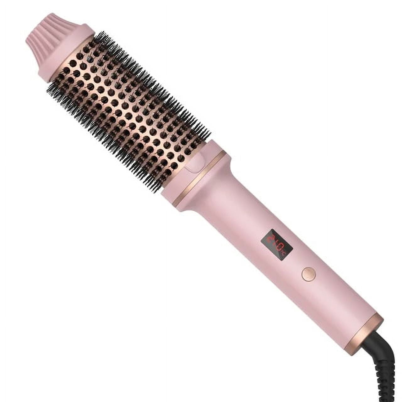 TrimTide Hot Air Brush Thermal Brush Heated Curling Iron Brush 32mm Round Brush Hair Curler LCD Display Curling Comb