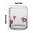 thumbnail image 3 of Christmas Glass Tumbler with Red Bow, Festive Drinkware for Holiday Beverages, Clear Glass Cup for Home & Party, Xmas Gift for Drinkware Collectors & Seasonal Celebrations, 3 of 6