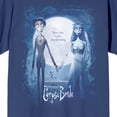 thumbnail image 6 of The Corpse Bride Movie Poster Art Women's Navy Blue Graphic Tee-Medium, 6 of 7