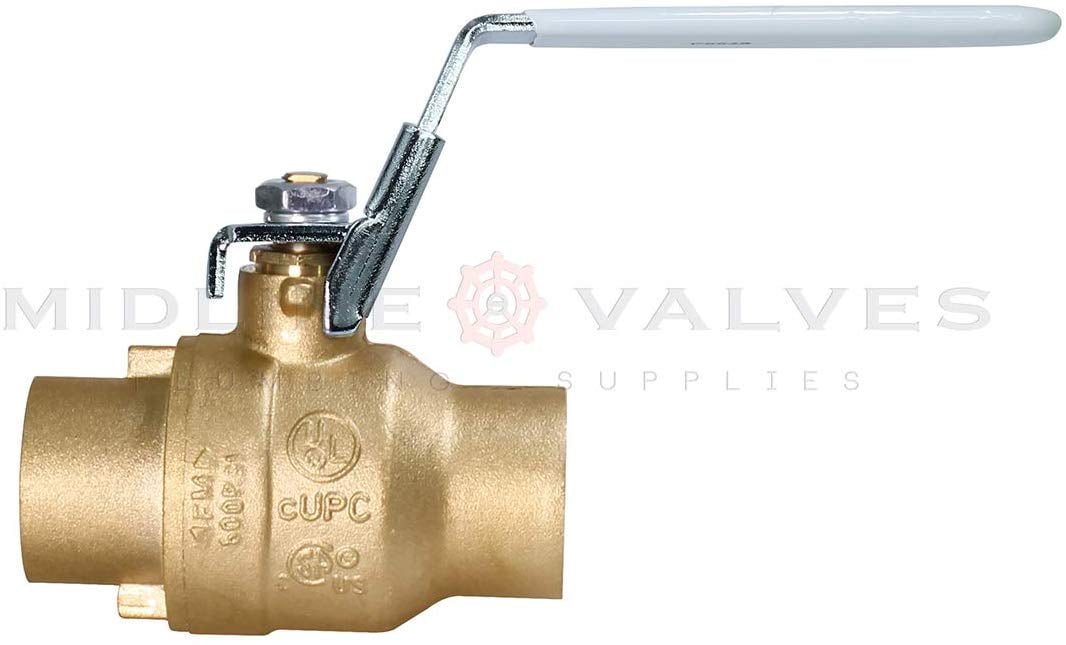 1/2 in. FIP x 1/2 in. FIP Premium Brass Full Port Ball Valve with Lock Handle (10 Pack)