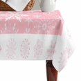 thumbnail image 4 of Snowflakes Christmas Table Cloth Waterproof Tablecloths, Pink Xmas Winter Vintage Tablecloth Dining Table Cover for Kitchen Party Tabletop Outdoor, Rectangle Tablecloth 52x70 Inch, 4 of 9