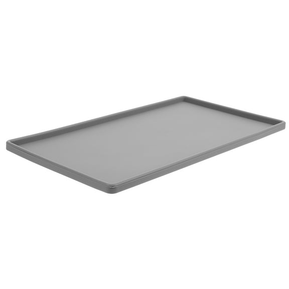 OUNONA Grey Silicone Multi Functional Vanity Tray for Bathroom Counter and Storage