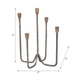 thumbnail image 4 of Candelabra Taper Candle Holder For Centerpieces - Metal Candlestick Holder with Multi-Arm Design for Living Room, Entryway, Hallway, and Mantel - Boho Accent for Bedroom - 16", Bronze & Copper, 4 of 13