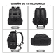 thumbnail image 3 of Mochila Para Laptop 15 Pulgadas Mochilas Para Mujer Hombres Impermeable Cuero Pu Xtellar negro, 3 of 3
