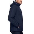 thumbnail image 4 of Vxararl Waterproof Jackets for Men Lightweight, Breathable, Rain Shell Coat Outdoor Windbreaker,travel Rain Jacket Hood Jackets with Zipper Pockets Windbreaker Jackets for Men Dark Blue L, 4 of 7