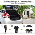 thumbnail image 5 of MAT EXPERT Folding Double Camp Chair w/Removable Umbrella, Portable Picnic Chair w/Mini Table, Chair Set w/Beverage Holder, Portable Loveseat Camp Chairs for Beach, Backyard, Poolside (Black), 5 of 9