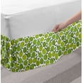 thumbnail image 2 of Fruits Bed Skirt, Summer Eat Apples Pattern Home Brew Autumn Season Juicy Organic Fresh Diet, Elastic Bedskirt Dust Ruffle Wrap Around for Bedding Decor, 4 Sizes, Fern Green and White, by Ambesonne, 2 of 2