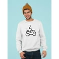 thumbnail image 2 of Console Controller Sweatshirt Men -Image by Shutterstock, Male 4X-Large, 2 of 4