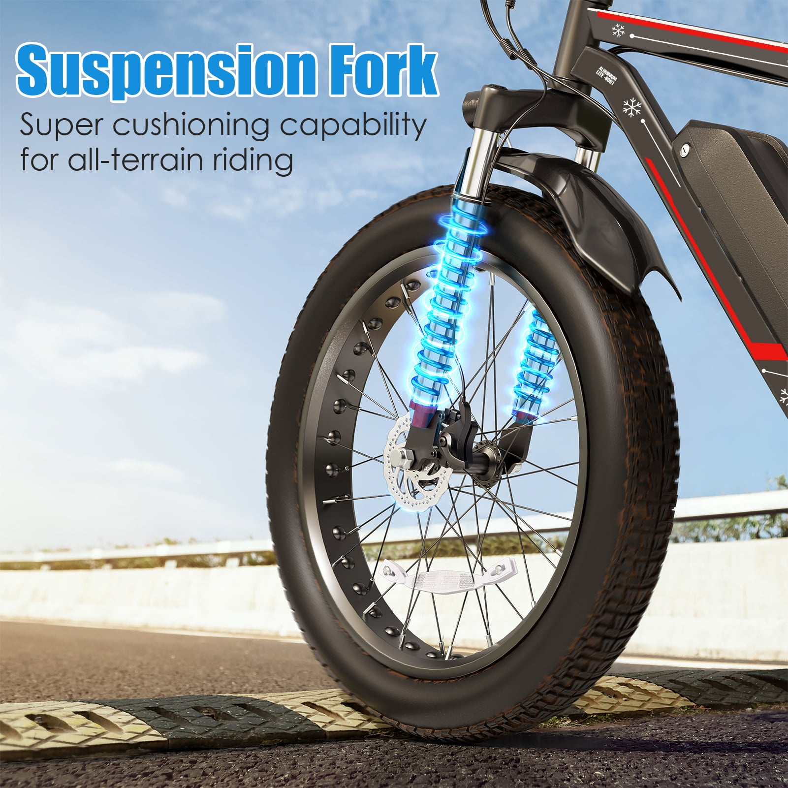 Elifine 26"x4.0 Fat Tire Electric Bike, 624Wh Battery, 48V 500W Ebike Electric Mountain Bike, Cruise Control Mode, Adult E Bikes for Men, LCD Meter, 7-Speed Snow Bike Beach E-Bike for Adults UL2849