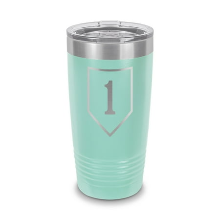 

1st Infantry Division Tumbler 20 oz - Laser Engraved w/ Clear Lid - Stainless Steel - Vacuum Insulated - Double Walled - Travel Mug - the big red one the bloody first - Teal