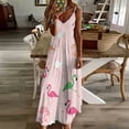 thumbnail image 3 of Flamingo Pattern Sleeveless Dress Woman Fashion Long Dresses Women's Summer Suit Dress Summer 2025 Women, 3 of 7