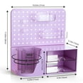 thumbnail image 7 of Vivin Desk Organizer, Small 2 Drawer Unit and Pen Holders, Multi-Purpose Pegboard organizer For Home Office, Purple, 7 of 7