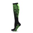 thumbnail image 1 of Bas de Compression pour Course Hommes Femmes Chaussettes de Sport Marathon Chaussettes de Randonnée 20-30mmHg Ajustement Vol Grossesse Varices Enflées QYS001-173-Vert P-M, 1 of 6