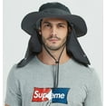 thumbnail image 4 of DDYOUTDOOR 07-281 Fashion Summer Outdoor Gardening Sun Protection Fishing Cap Neck Face Flap Hat Wide Brim DarkGray, 4 of 7