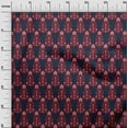 thumbnail image 2 of oneOone Organic Cotton Poplin Twill Fabric Floral Ikat Print Fabric By The Yard 42 Inch Wide, 2 of 4
