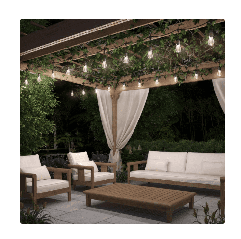 Artika Eclipse Solar String Lights 42 ft Outdoor, 20 LED S14 Bulbs with Remote, Waterproof Patio Lights with 10 ft Extension Cable