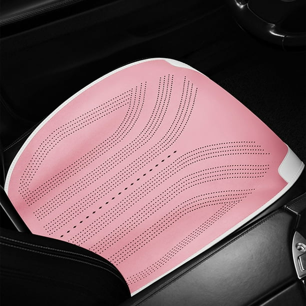 Cojín para asiento de coche, funda de cojín para asiento de coche, cojín de terciopelo de cuero transpirable, paquete de medio