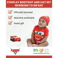 thumbnail image 2 of Disney Cars Lightning McQueen Cosplay Bodysuit and Hat Set Logo Newborn to Infant, 2 of 5