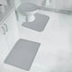 thumbnail image 5 of Juego de 3 alfombrillas de baño | Alfombras absorbentes y antideslizantes de poliéster | Modernas fundas para alfombras de baño en gris oscuro, caqui y verde | Alfombrillas de secado rápido para, 5 of 5