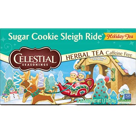 Celestial Seasonings Herbal Tea  Sugar Cookie Sleigh Ride  18 Count (Pack Of 6)