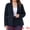 Dark Blue, variant on DARING DIVA Women's Plus Notched Lapel Long Sleeve Notched Lapel Business Blazer 1X Navy Blue