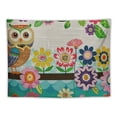thumbnail image 5 of Orinice Owl Flowers Colorful Tapestry Wall Hanging Unique Style Graphic Tapestries Home Wall Decor Art for Living Room Bedroom Apartment Farmhouse Dorm 50x40inch, 5 of 6
