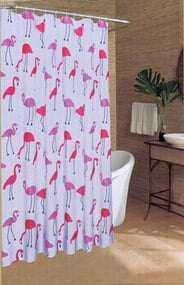 Caribbean Joe Flamingo Shower Curtain