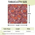 thumbnail image 2 of Halloween Happy Halloween Icons Square Fitted Tablecloth with Elastic Edge,Square Table Cover,Washable Elastic Table Cover for Home Kitchen Party Decor 34"x34", 2 of 6
